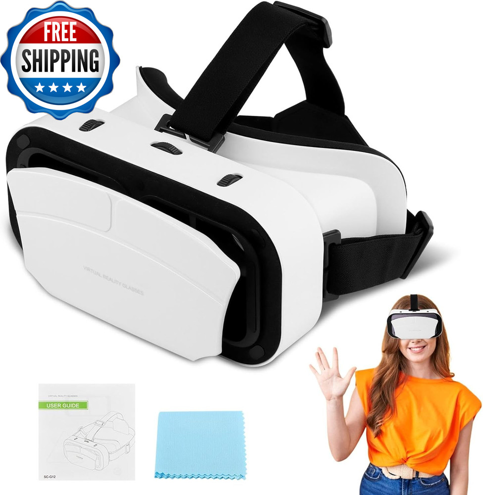 Virtual Reality Goggles, 3D VR Glasses Adjustable VR Virtual Reality Headset wit