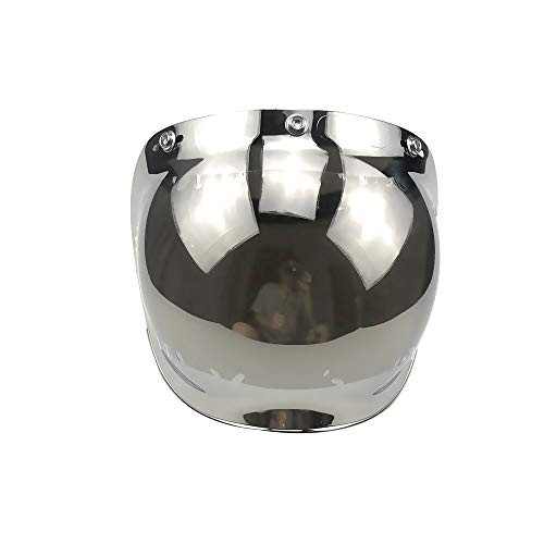 Retro Motorcycle Bubble Visor Wind Shield Lens Universal For Standard Mirrored