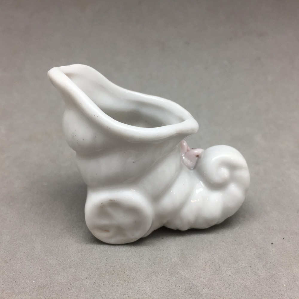 Elf Boot Cornucopia Wheel Barrow Planter Candy Container Figurine Ceramic Jays