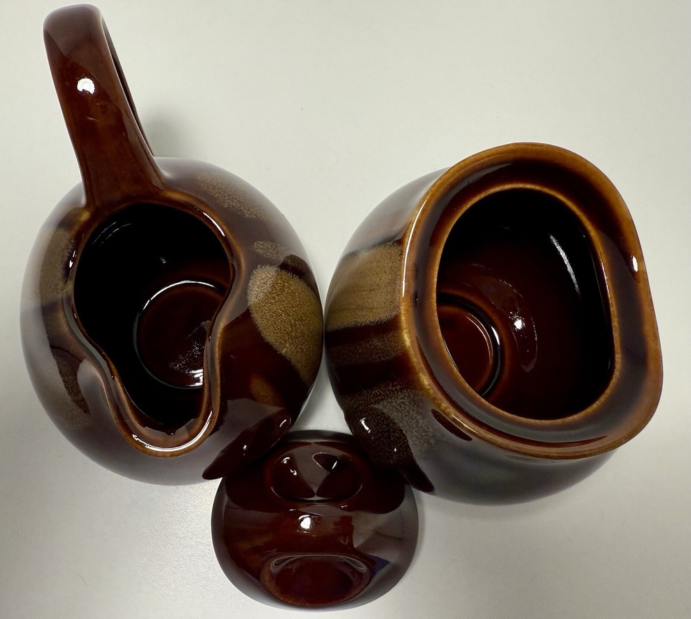 Sango Avanti Brown Cream & Sugar Set 4722