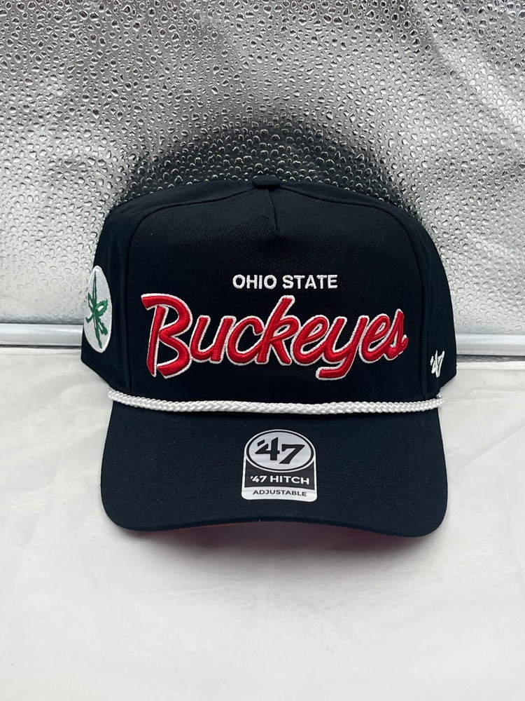 Ohio State Buckeyes NCAA '47 Brand Black Hitch Script Adjustable Snapback Hat