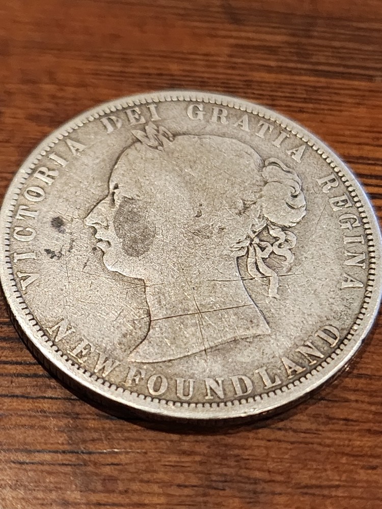 1870 Newfoundland 50 Cents Silver Coin