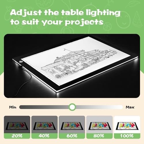 9x12 Inch LED Light Pad, Ultra-Thin USB Powered Bright Light up A4 USB Powered