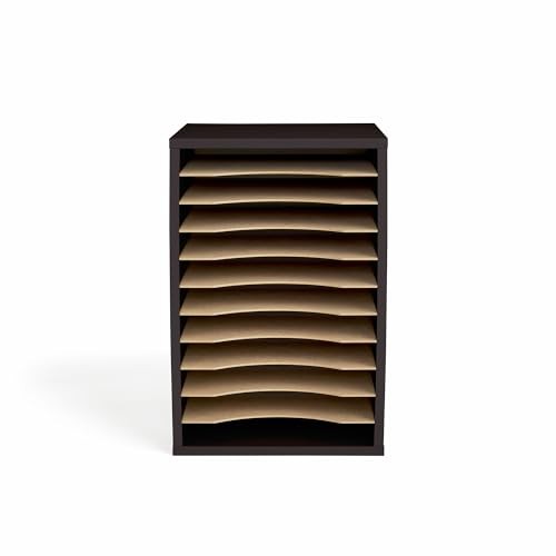 Products Vertical Desktop Sorter, 11 Compartment Black