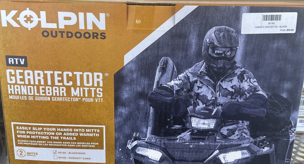 Kolpin Black Geartector Cold Weather Handlebar Mitts