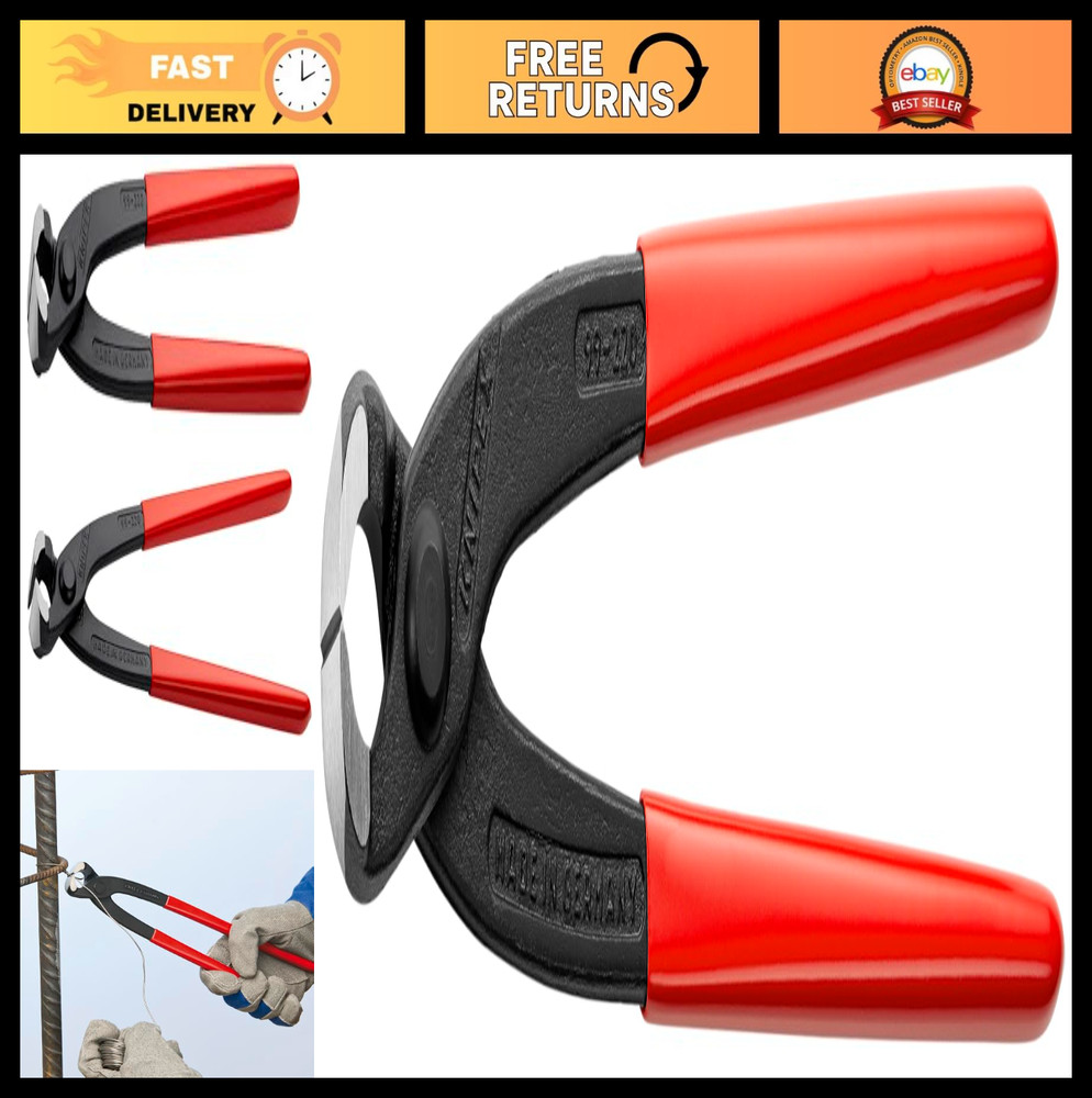 Heavy-Duty Concreters' Nippers, Plastic Coated, 8.75" - Precision Cutting Tool