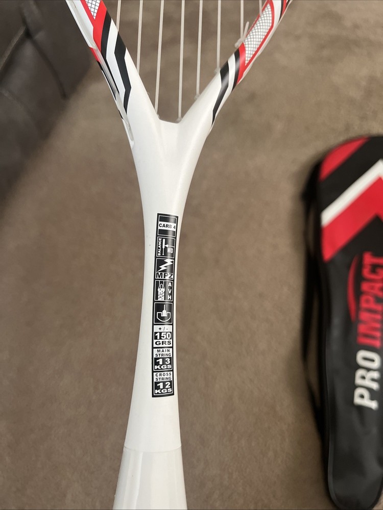 Pro Impact Graphite Full Size Squash Rackets w/ Carrying Covers