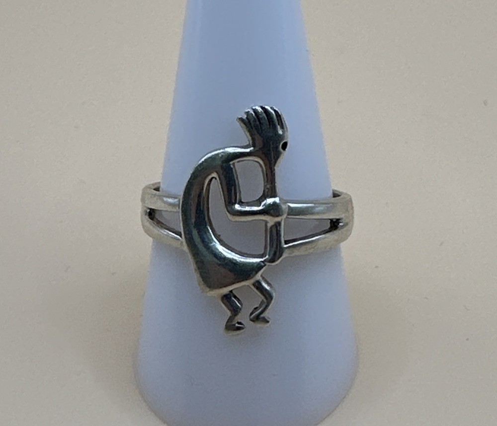 925 Sterling Silver Kokopelli  Ring /Size 10.5