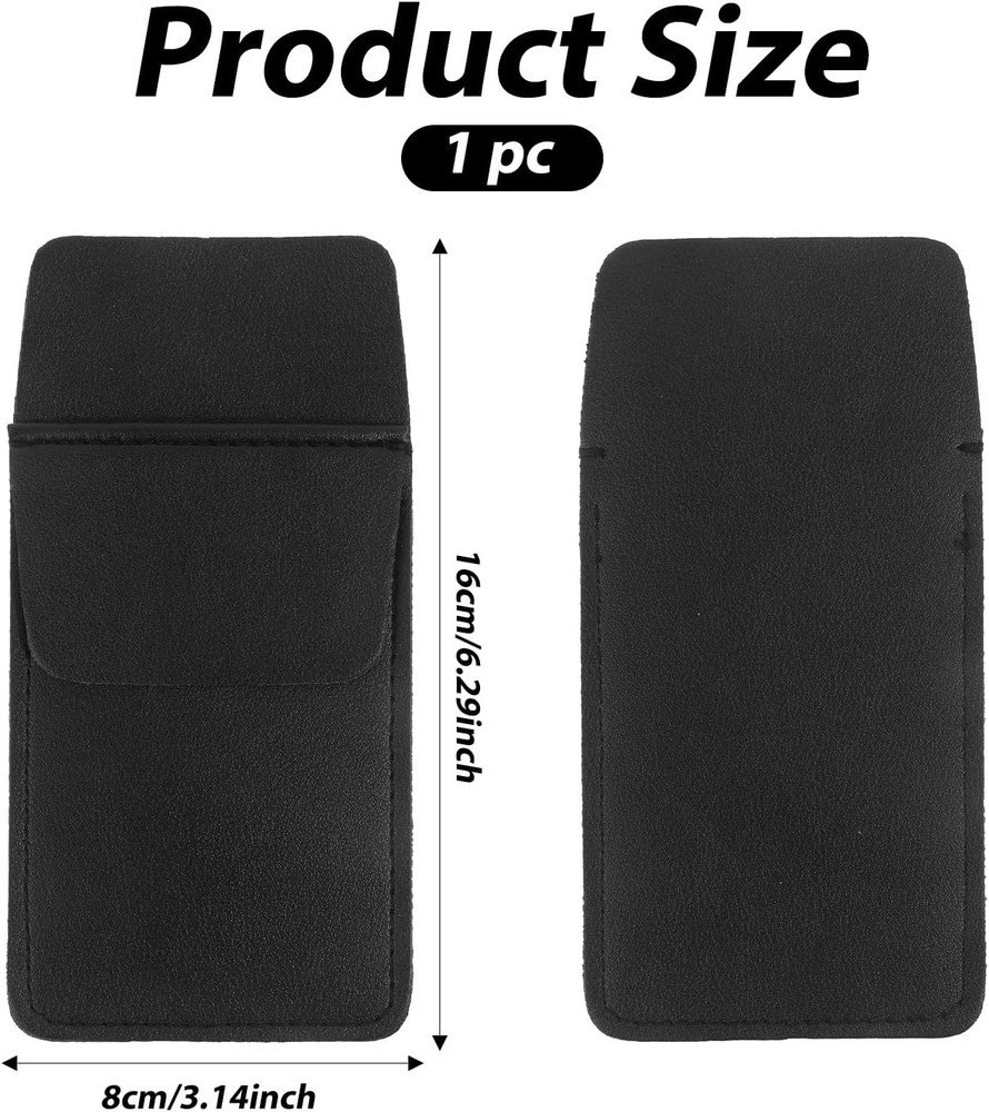 Pocket Protector, PU Leather Organizer, Pouch for Men Black