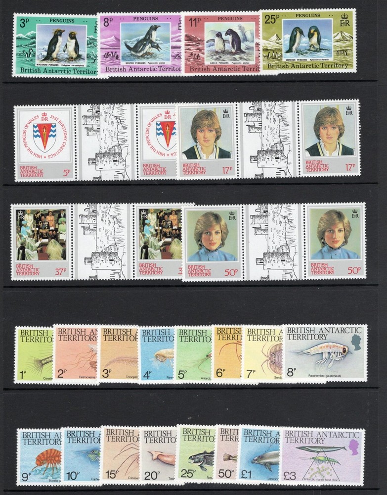 BRITISH ANTARCTIC MINT STAMP COLLECTION COMPLETE SETS