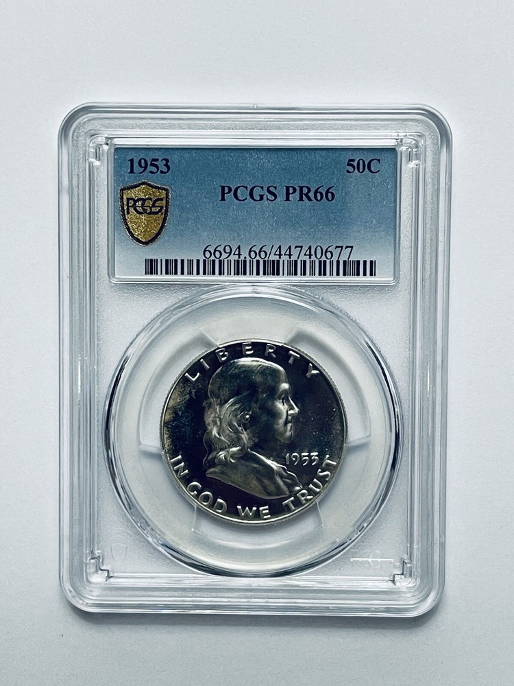 1953 Franklin Silver Half Dollar PCGS PR66