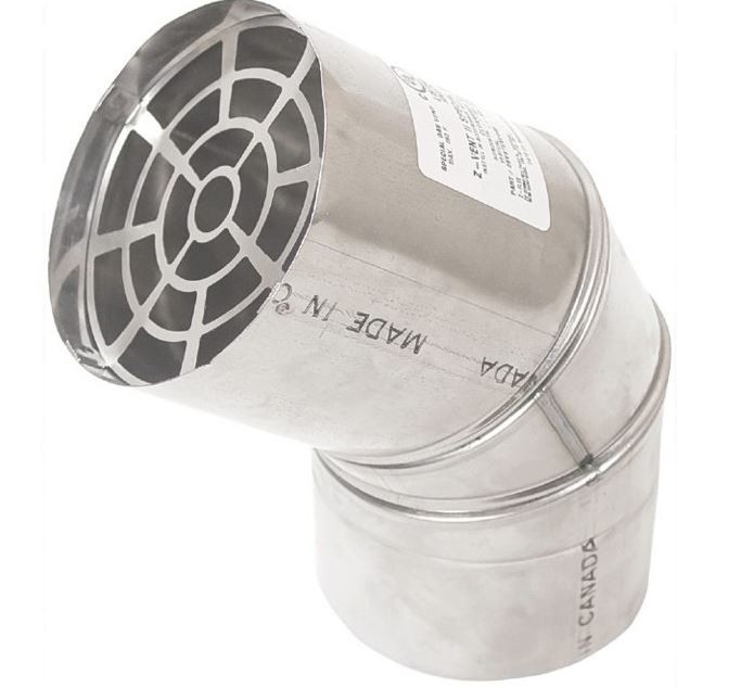 Z-Flex Z-Vent 3" Termination Elbow Stainless Steel Venting (2SVSTEX0390)