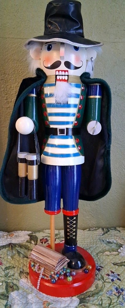 PIRATE NUTCRACKER w/ Peg Leg & Hat UNIQUE 22" DECORATION