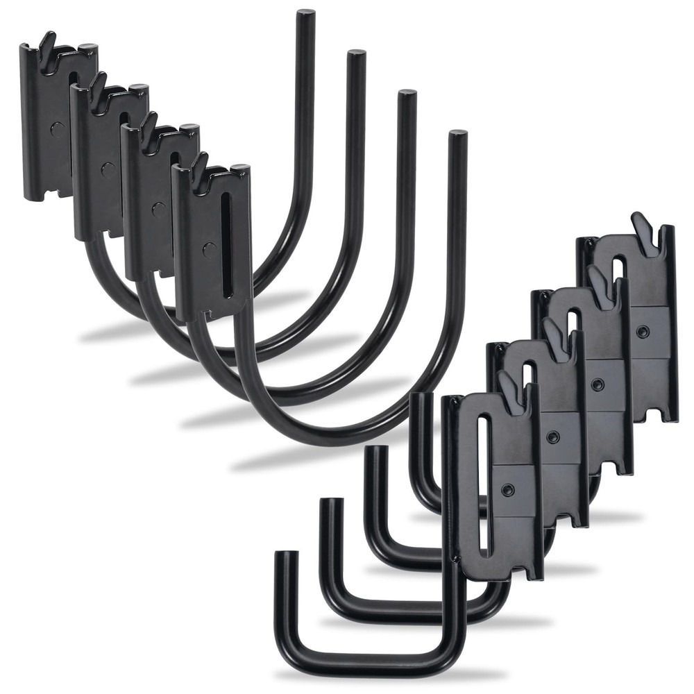 8 Pack E Track Hooks 2" and 4" E-Track J-Hooks with Spring Fitting Heavy Duty...