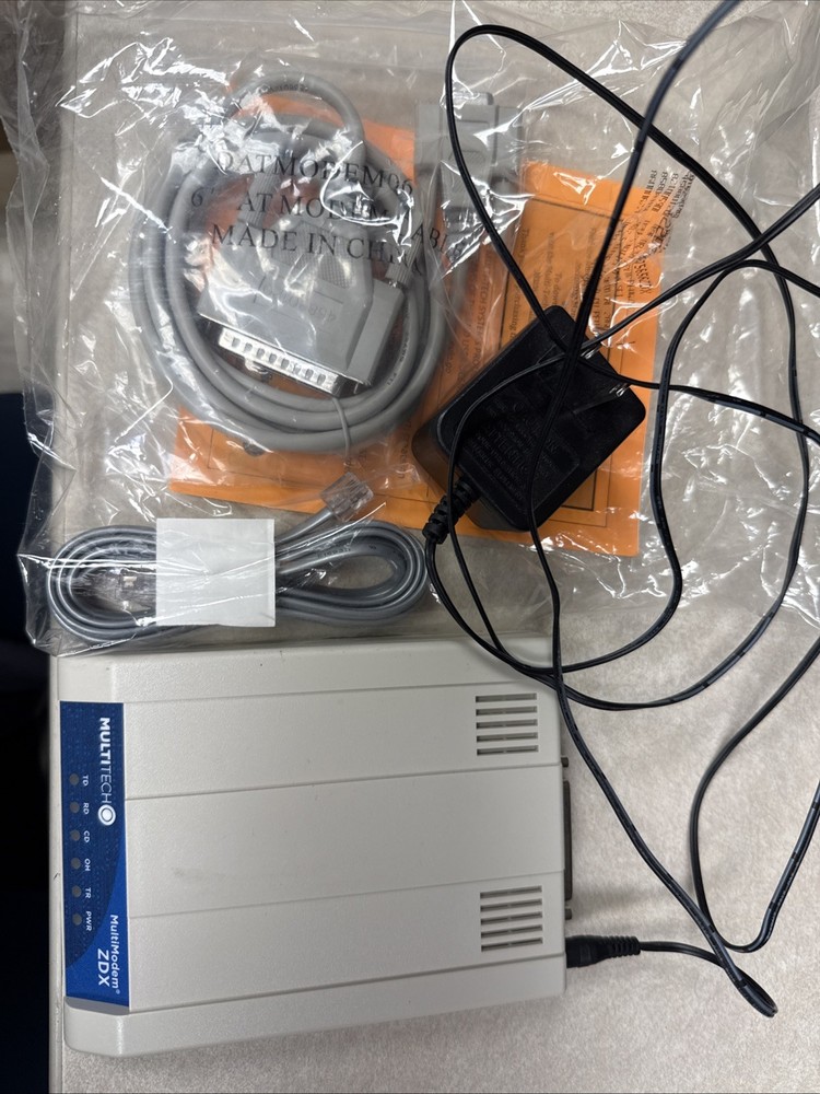 MultiTech MultiModem ZDX. MT5656ZDX Multi Modem. RS232. With Power Adapter