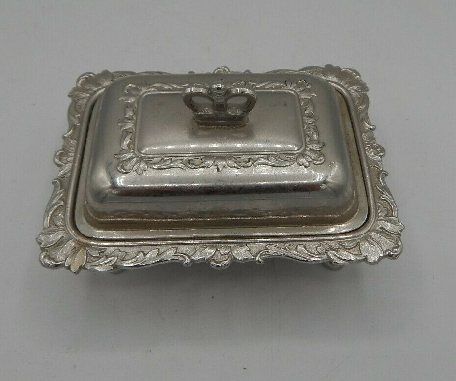 Metal Standing Footed Serving Dish Condiment