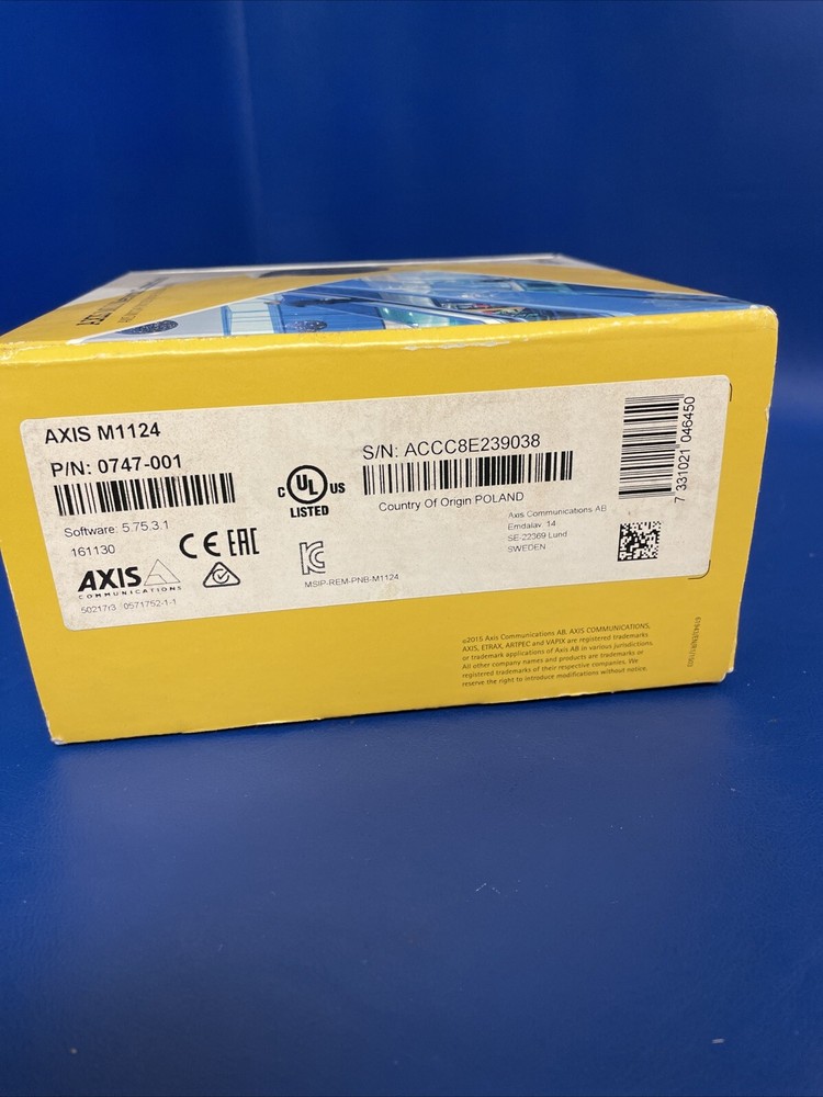 AXIS M1124 720P NETWORK SURVEILLANCE CAMERA POE / NEW