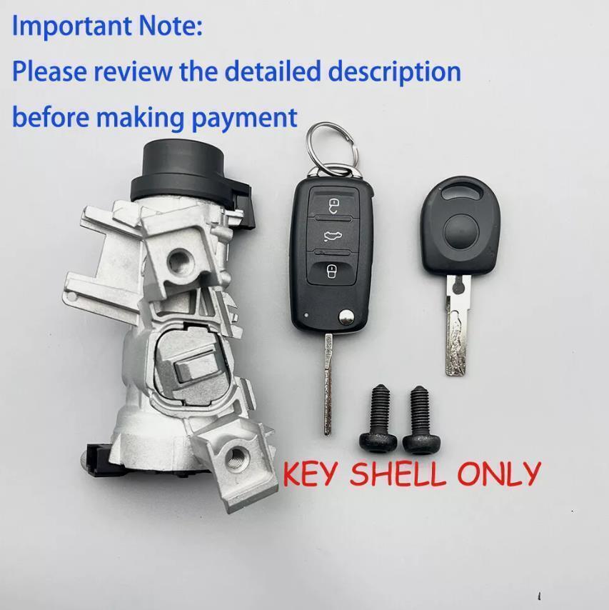 IGNITION SWITCH LOCK ASSEMBLY FOR VW JETTA 06-18 W/ REMOTE Control KEY SHELL