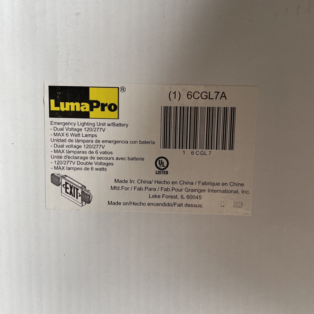Lumapro 6CGL7A Exit Sign