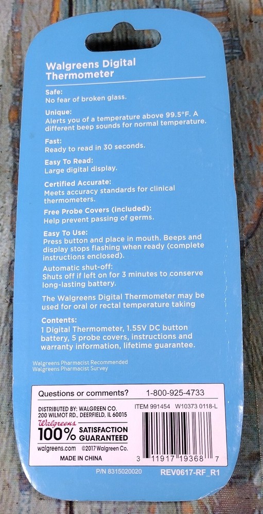 Walgreens Digital Thermometer - 30 Seconds - NEW