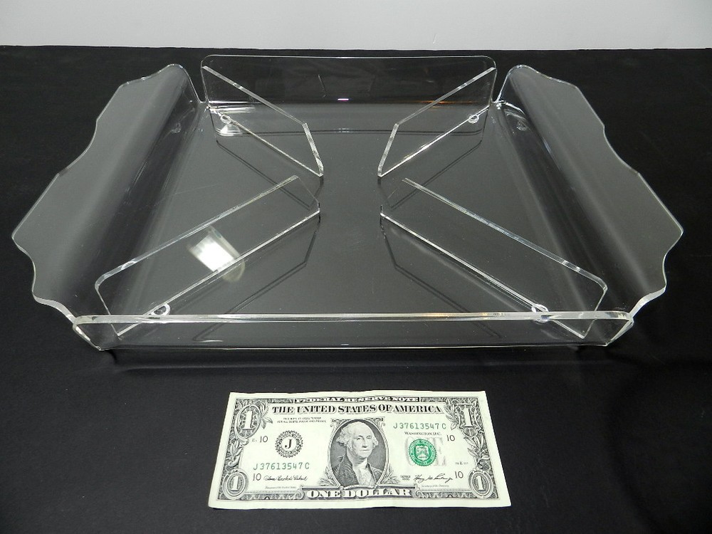Lucite Clear Serving Tray MCM