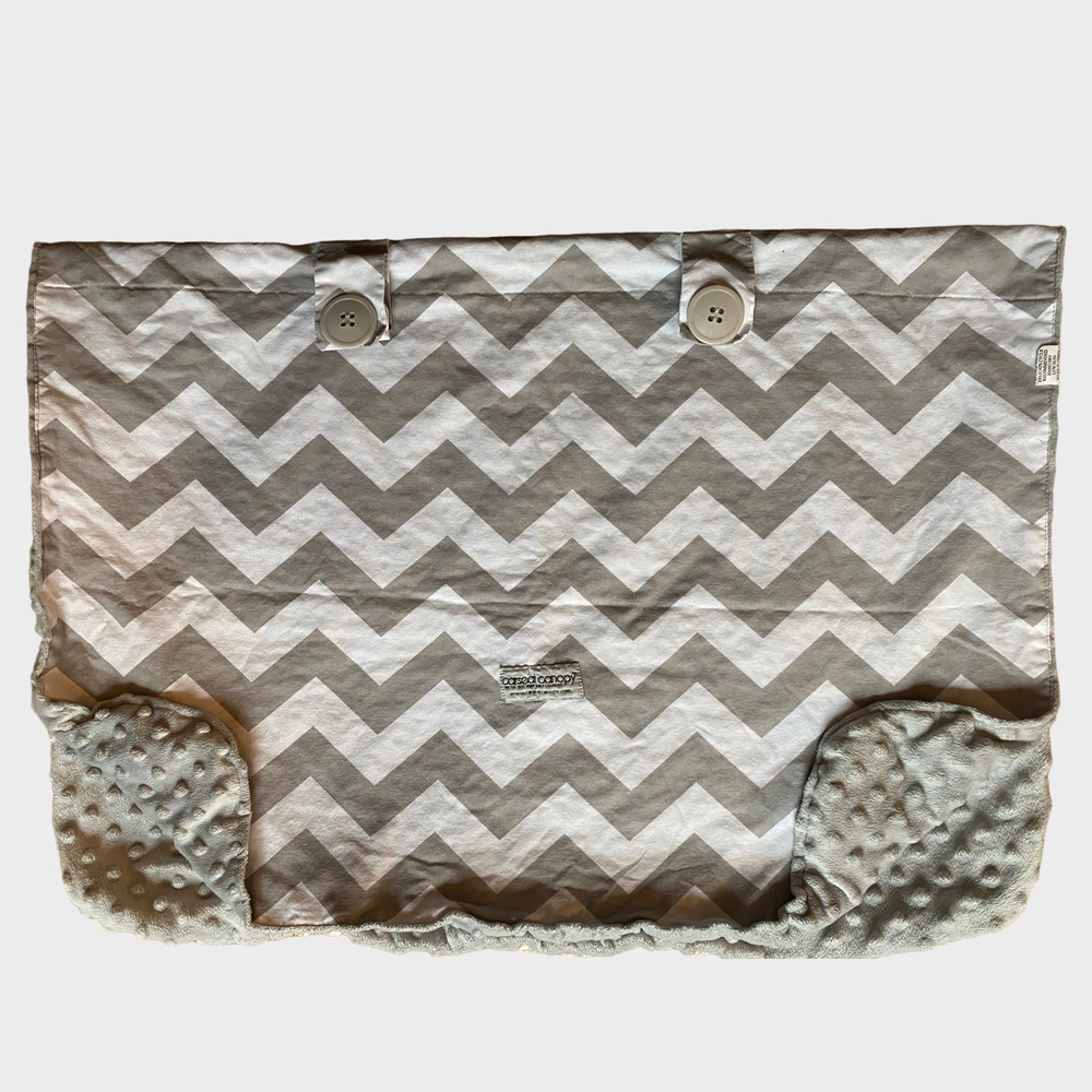 Carseat Canopy Gray White Chevron