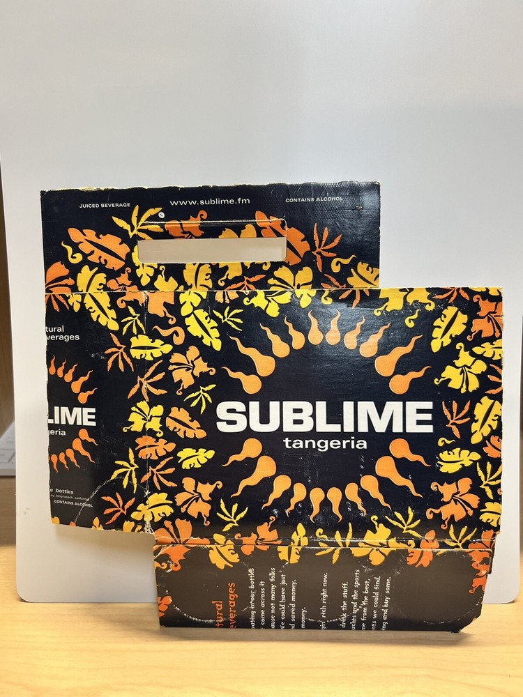Vintage 90s Sublime Hard Tangeria 6 Pack Container