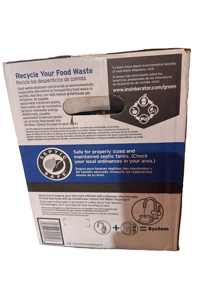 INSINKERATOR Quiet Evolution Space Saver XP 3/4 HP Garbage Disposal NEW SEALED