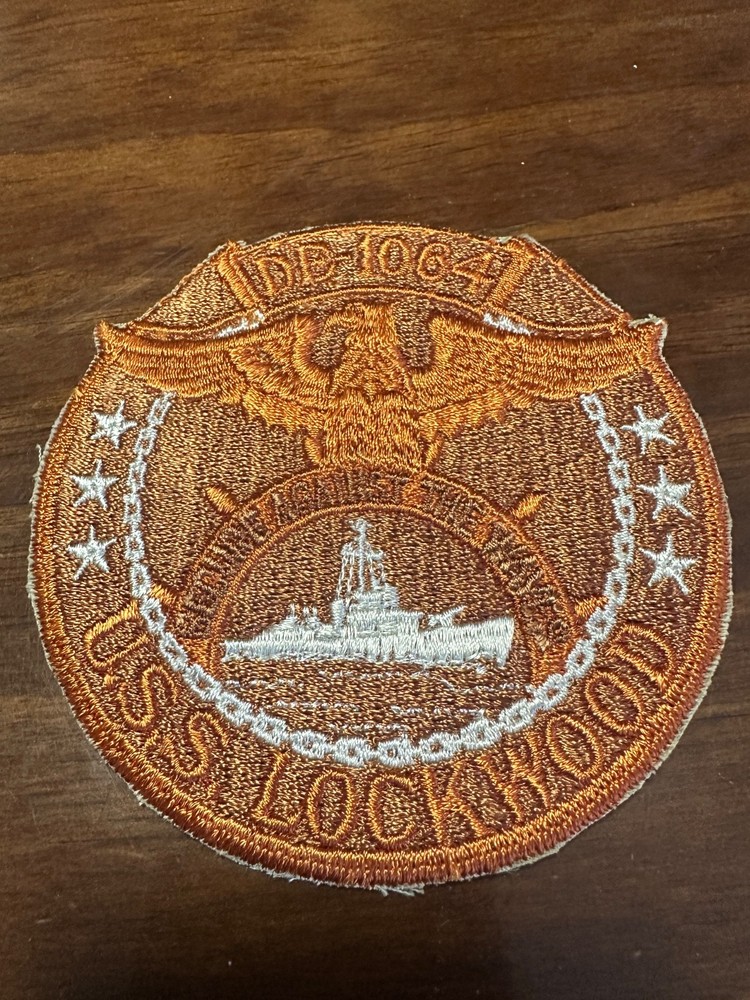 Vintage US Navy USS Lockwood DE-1064 Ship Patch
