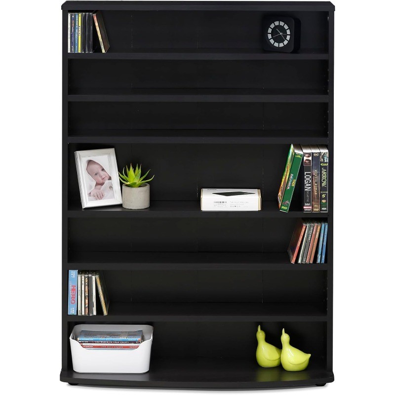 6-Tier Multimedia Storage Tower, Espresso