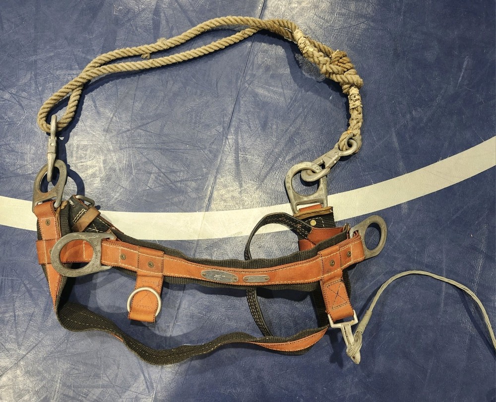 Vintage Klein Tools Lineman Belt And Attachments -1987 Size Small