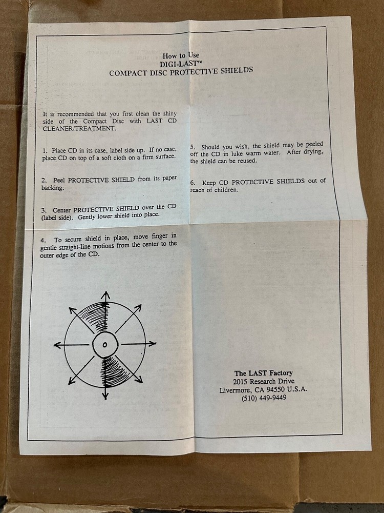 LAST Compact disc protective shields. New. 19 count.