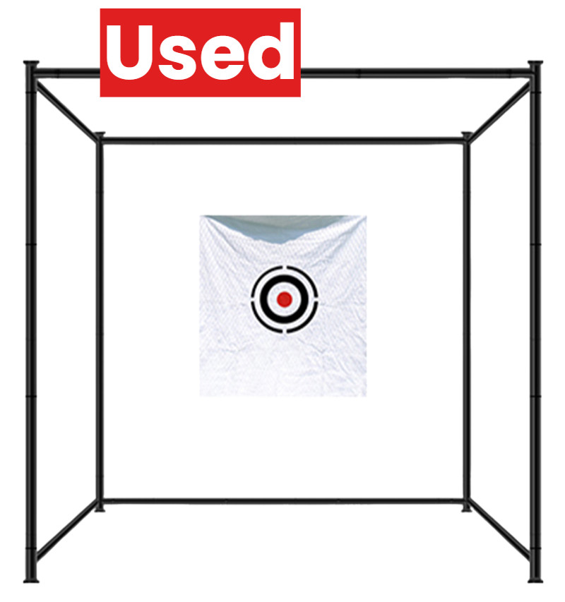 Used Golf Driving Cage Practice Hitting Net 9.8x9.8ft Foldable Training Tool