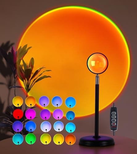 Sunset Lamp Projector,Multicolor Changing Night Light 360 Degree Switch Control