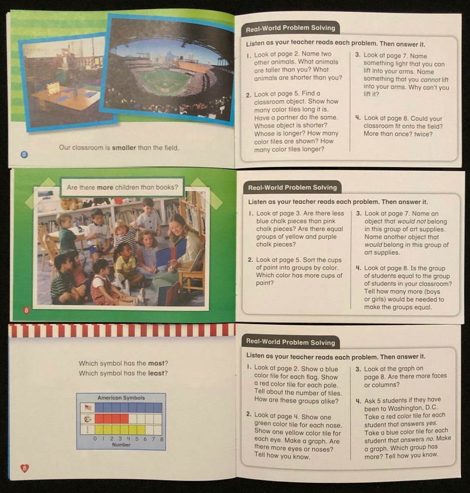 Kindergarten Math Readers -Real World (Math/Science & Math/Social Studies) BELOW