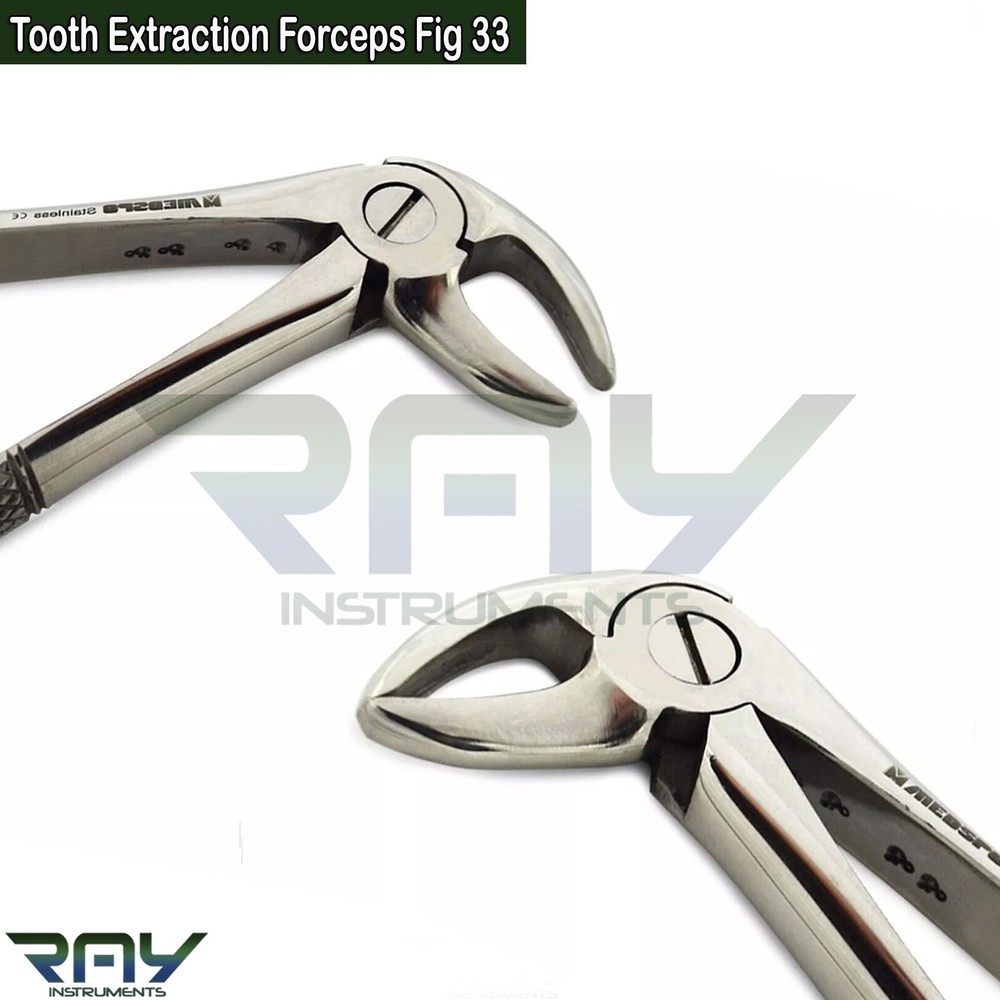 Tooth Extraction Forceps Fig 33 Extracting Lower Roots Dental Instruments CE