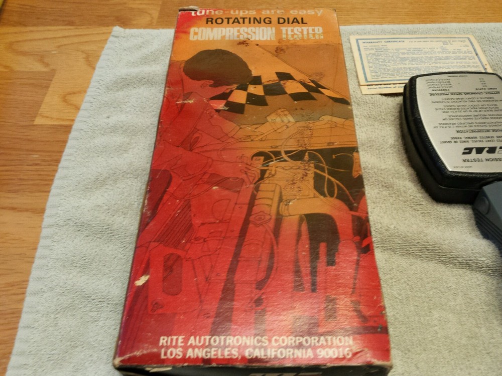 RAC Rotating Dial IC Engine Compression Tester Model 1535 Original Box USA