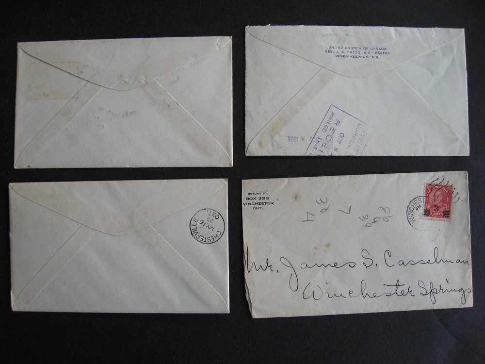 CANADA 21 old split ring cancelled covers, from old hoard, check them out!