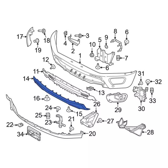Genuine Ford Valance Panel LB3Z-17626-CAPTM
