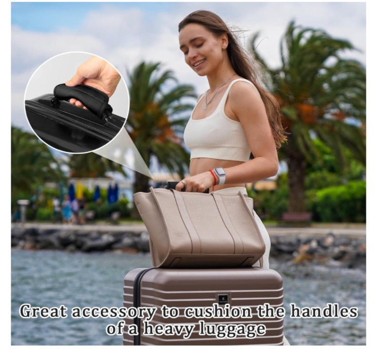 2 Pack Luggage Handle Wrap for Suitcase, Black Wraps