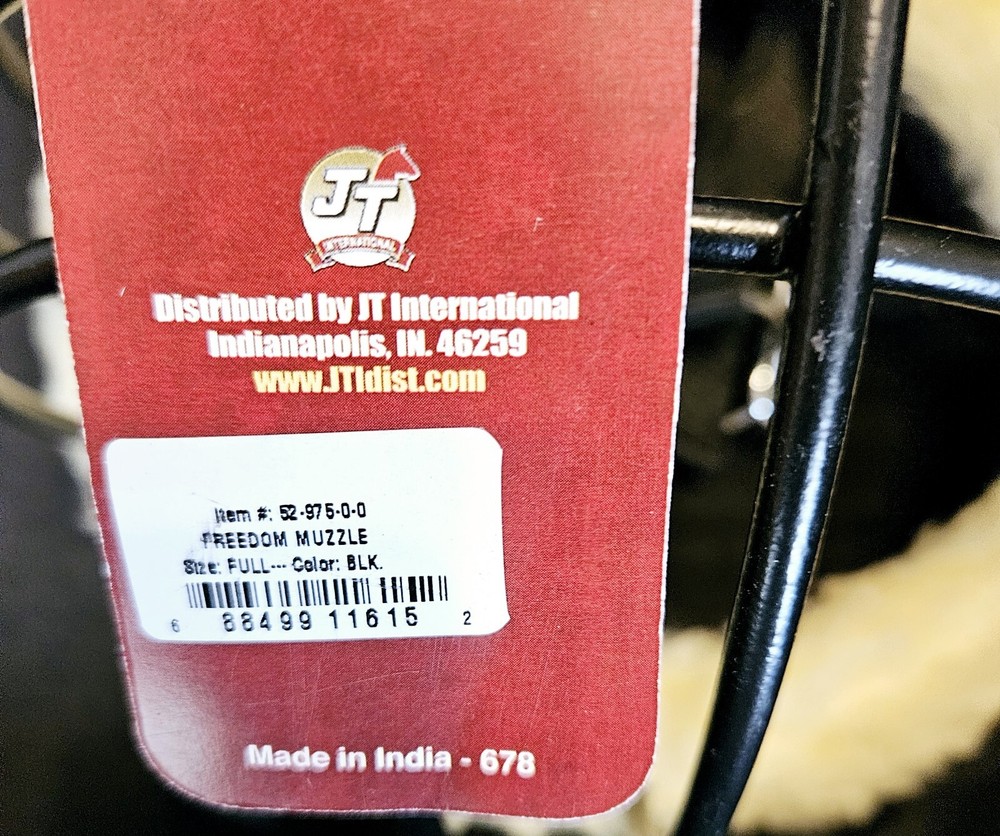 Tough1 Freedom Muzzle Black New