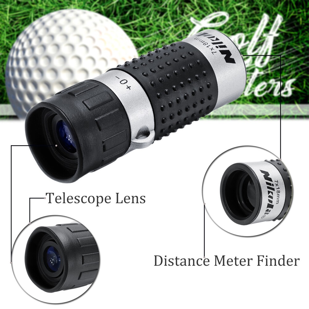 Monocular 7x18 Golf Rangefinder Distance Meter Finder Binocular Pocket Scope
