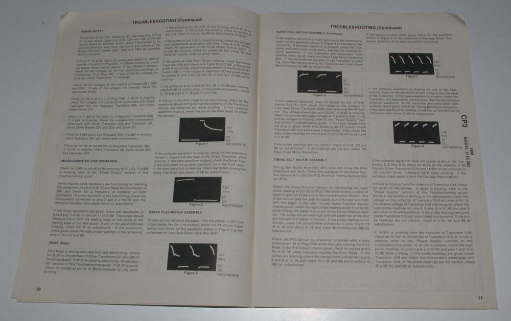 SAMS Computer Facts CP3 IBM Printer Model 5152-002 Technical Service Data
