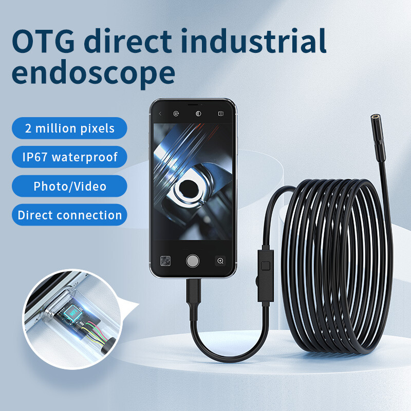 3.3FT 8LED Borescope Endoscope Snake Inspection Scope Camera for iPhone Android