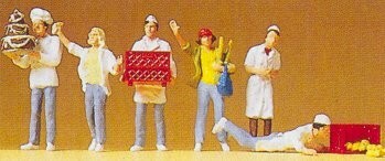 Preiser 10377 HO Scale People Working Bakery