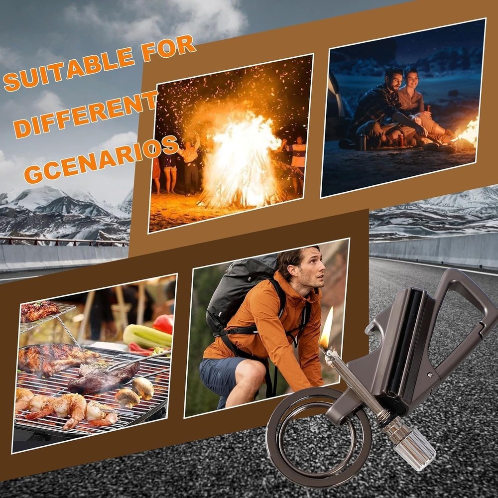 2Pcs Permanent Match Infinity Lighter with Multitool Keychain Bottle Opener, ...