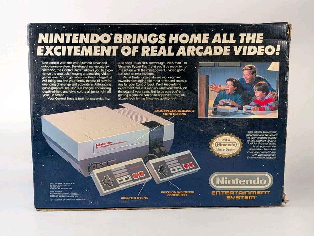 NES Control Deck Nintendo Entertainment System EMPTY BOX Only