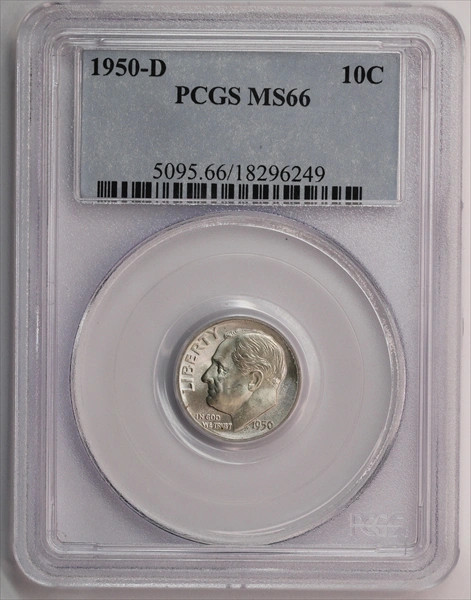 1950-D Roosevelt Dime PCGS MS66