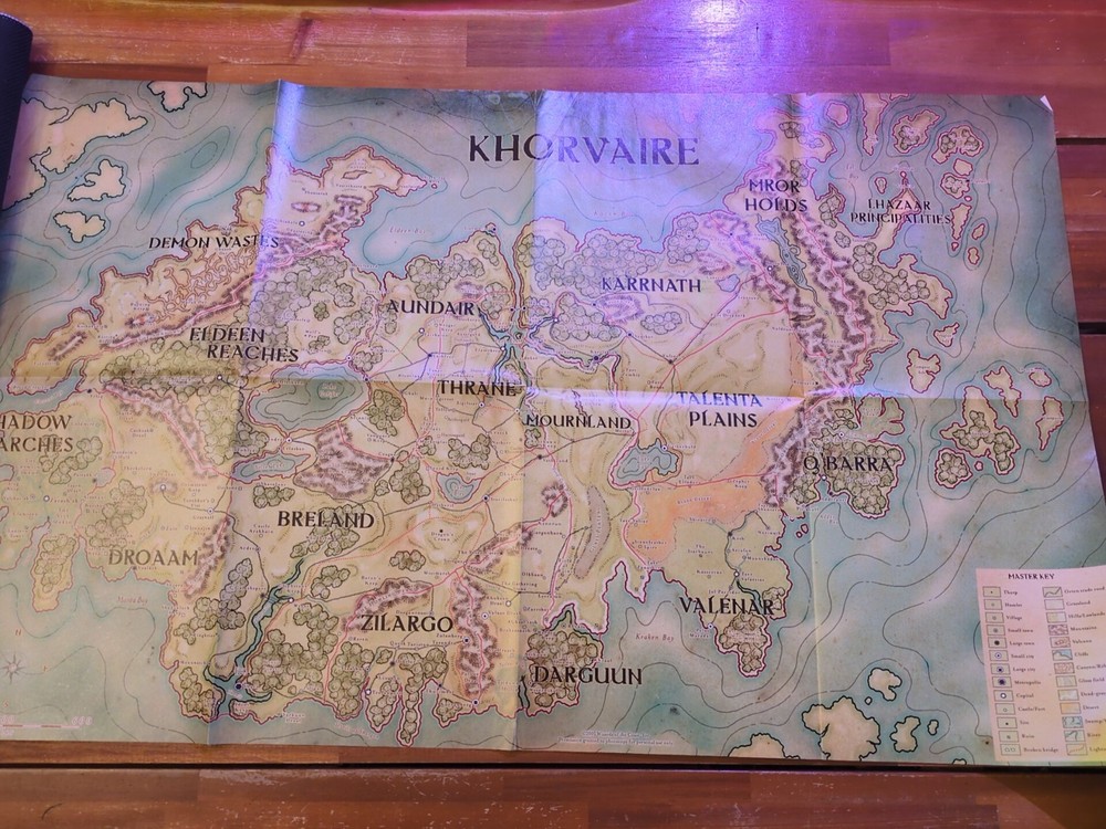 *Map Only* Dungeons And Dragons 4th Edition Eberron Khorvaire Map