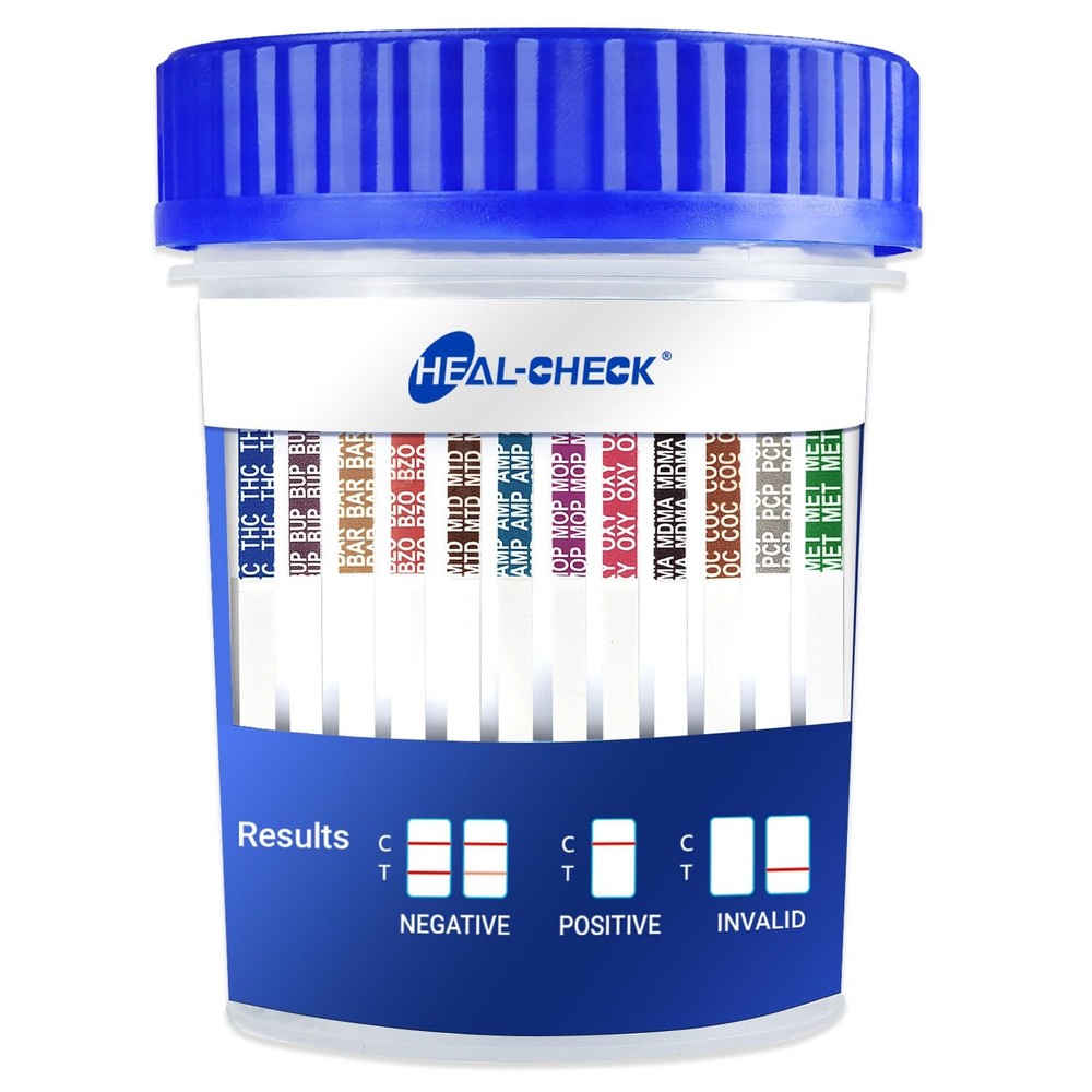 4 Pack Multi Drug Urine Test Cup 12 Panel with Temperature Strip,Testing 12 D...
